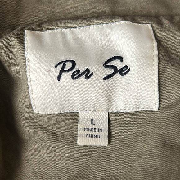 Per Se Army Fatigue Jacket with Trench Detail L - Picture 8 of 9